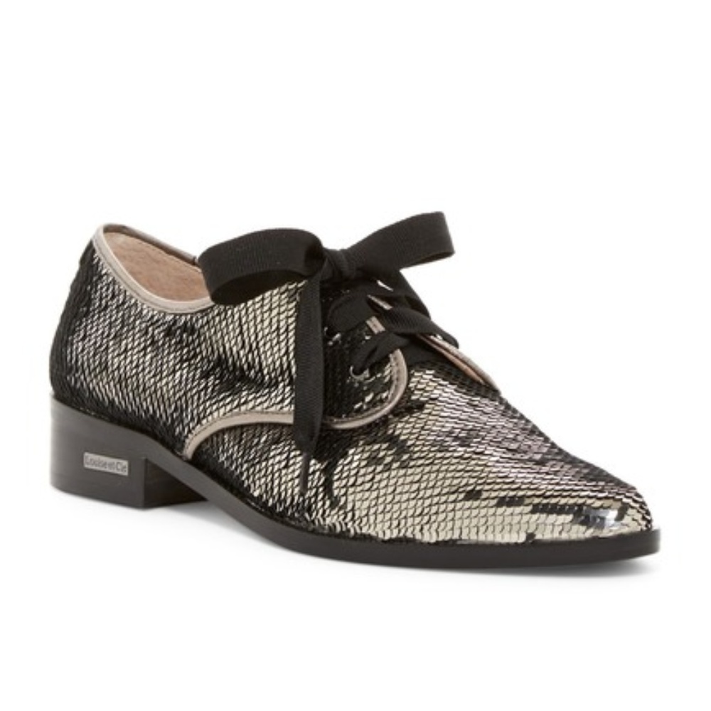 Gunmetal Sequin Oxford